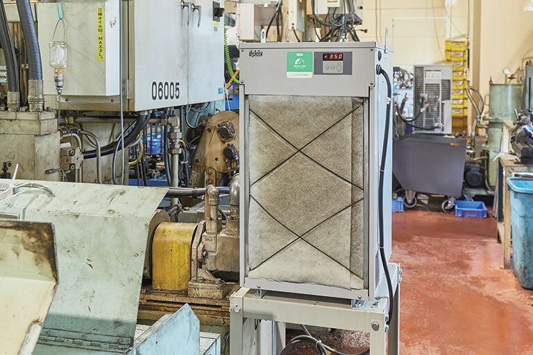 ブローチ盤の油圧オイルの冷却