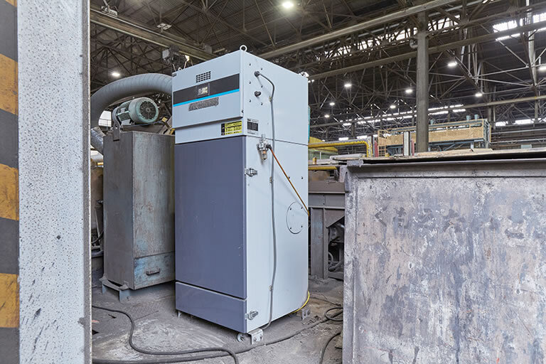 研磨機の粉塵捕集