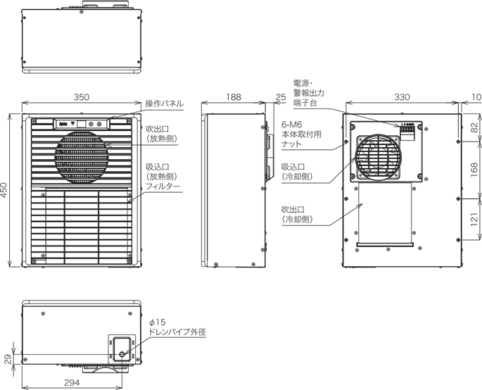 ENC-ER500L-MT 外形寸法図