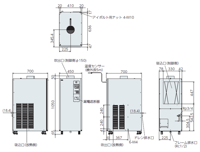 PAU-AZ3000SE 外形寸法図