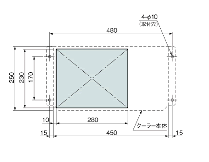 ENC-G510EX 取付加工図