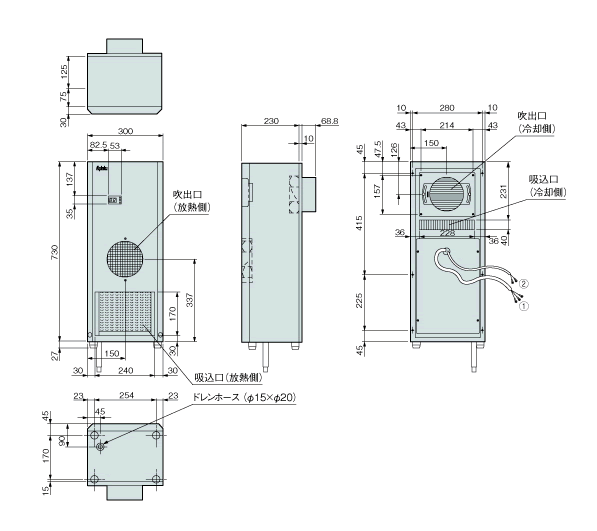 ENC-G1110L 外形寸法図