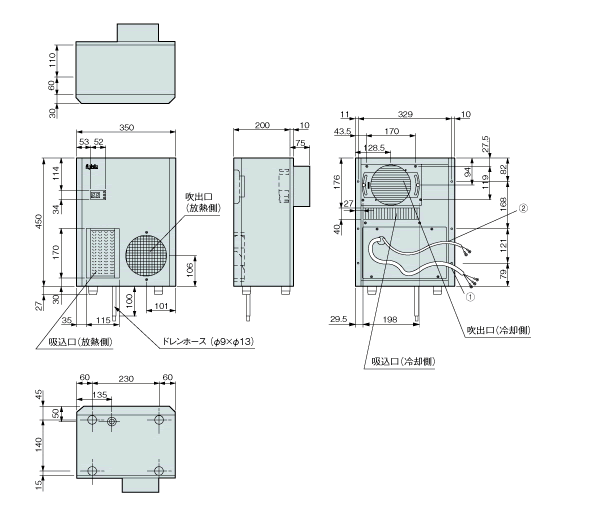 ENC-G610L 外形寸法図