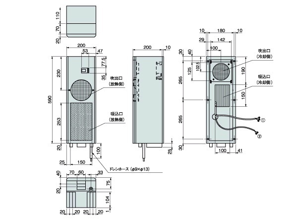 ENC-G320L 外形寸法図