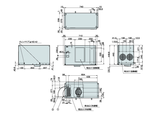 ENC-G1310EXE 外形寸法図