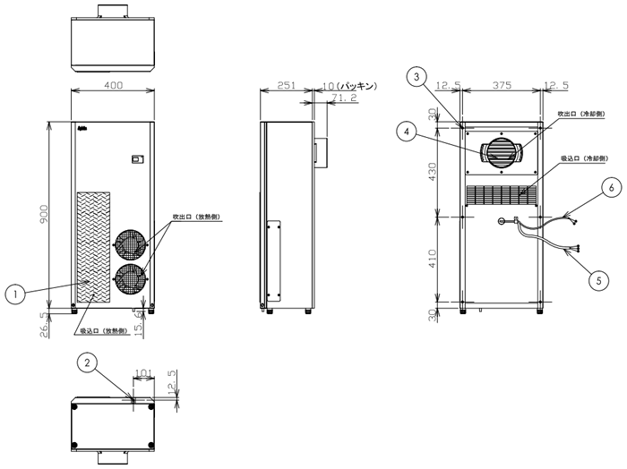 ENC-G1310LE 外形寸法図