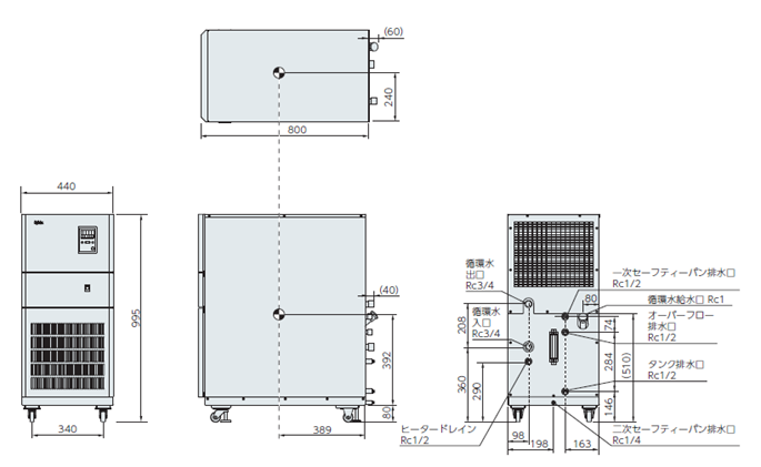 PCU-3310R 外形図