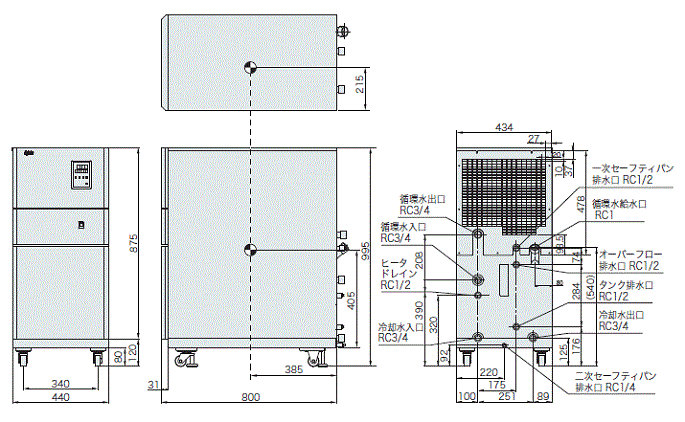 PCU-W3610R 外形図