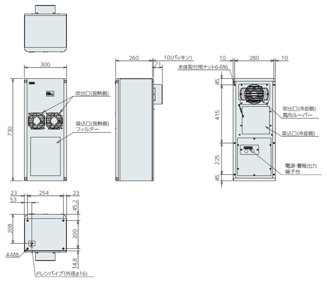 ENC-GR1000L-eco 外形寸法図
