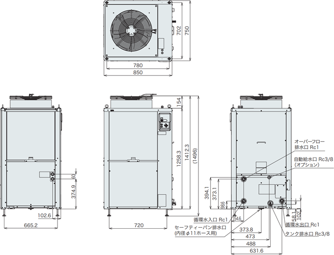 PCU-SL14000 外形図