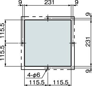 PAU-01FFU 取付加工図