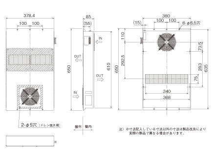 ENH-P140L-200CE-N 外形寸法図