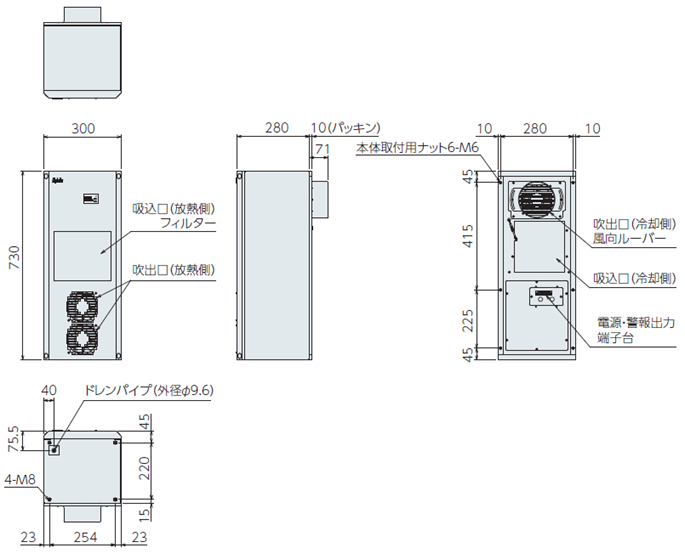 ENC-GR810LE-eco 外形寸法図