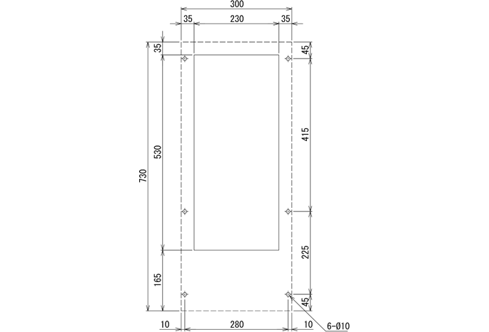 ENC-GR810LE-eco 取付加工図