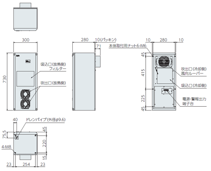 ENC-GR800LE-eco 外形寸法図