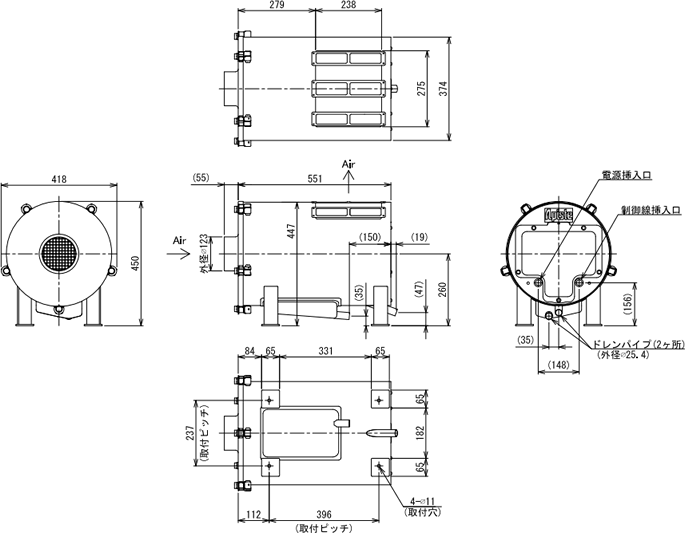 GME-S750 外形図