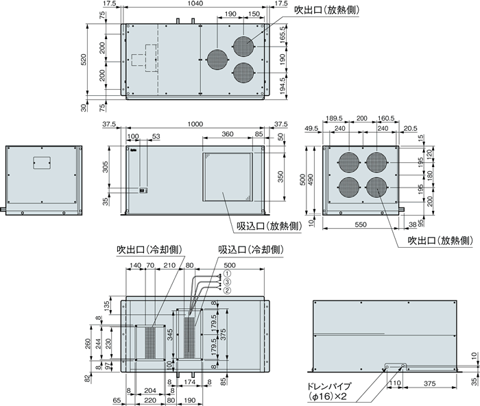 ENC-A3500EX 外形寸法図