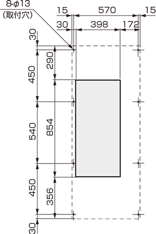 ENC-A5500L 取付加工図