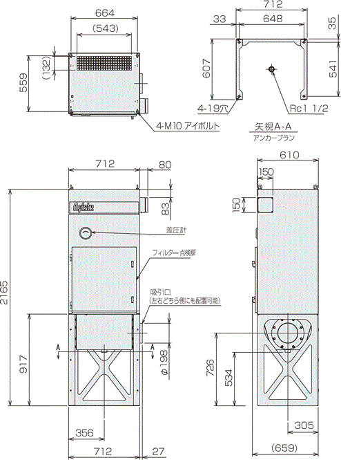 GME-F2200-50 外形図