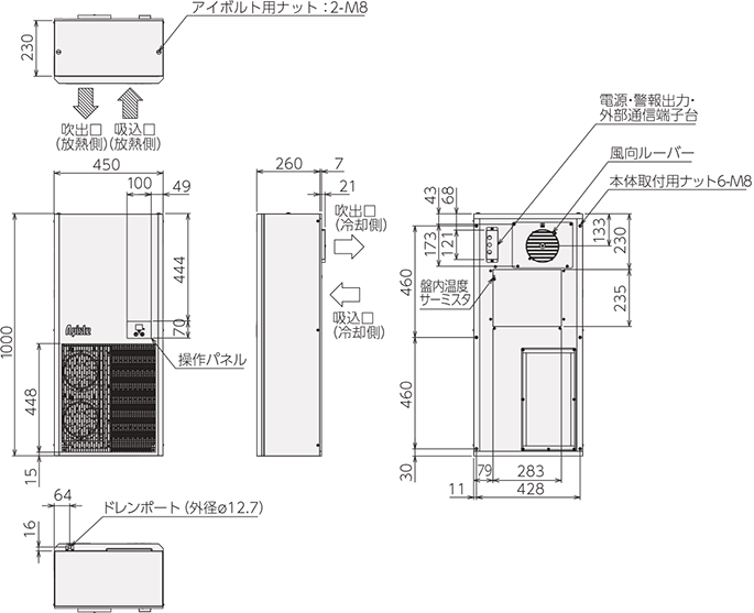 ENC-GR2500L-Pro 外形寸法図