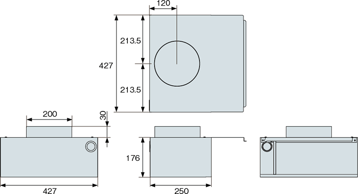 ITC-M1700AS(N) 排気チャンバ外形寸法図
