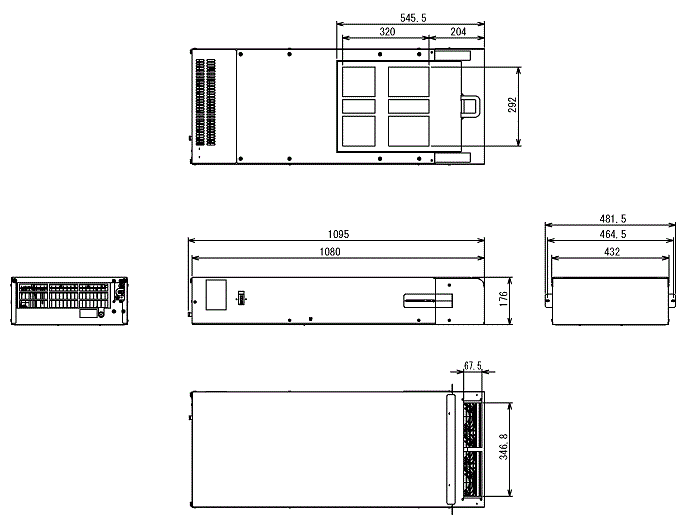 ITC-M1700AS(N) 外形寸法図（本体）