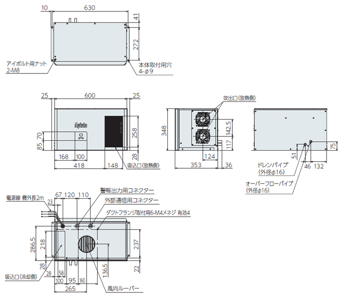 ENC-GR1000EX-Pro 外形寸法図