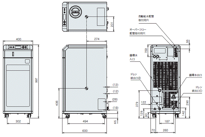 PCU-NE6000 外形図