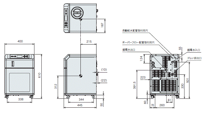 PCU-NE1500 外形寸法図