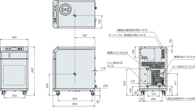 PCU-NE2500 外形図