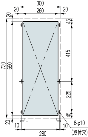 ENC-AR1010HD 取付加工図