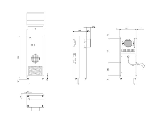 ENC-AR1120L-SUS-2 外形寸法図