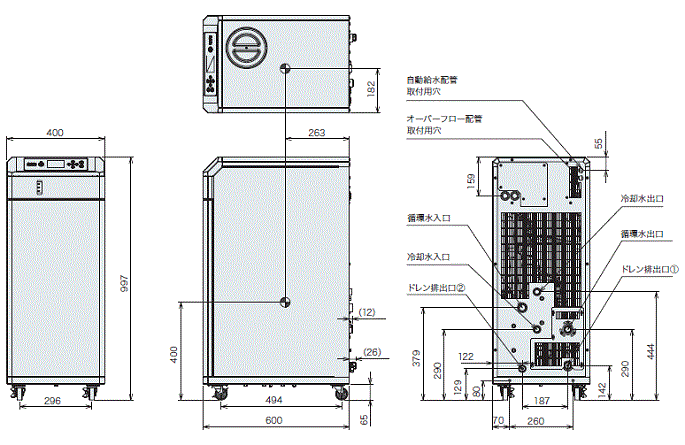 PCU-NE6000W 外形図