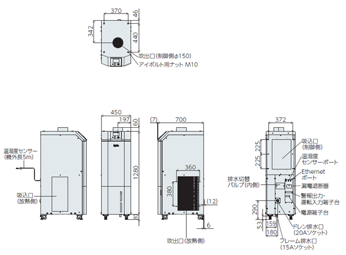 PAU-GR3000SE 外形寸法図