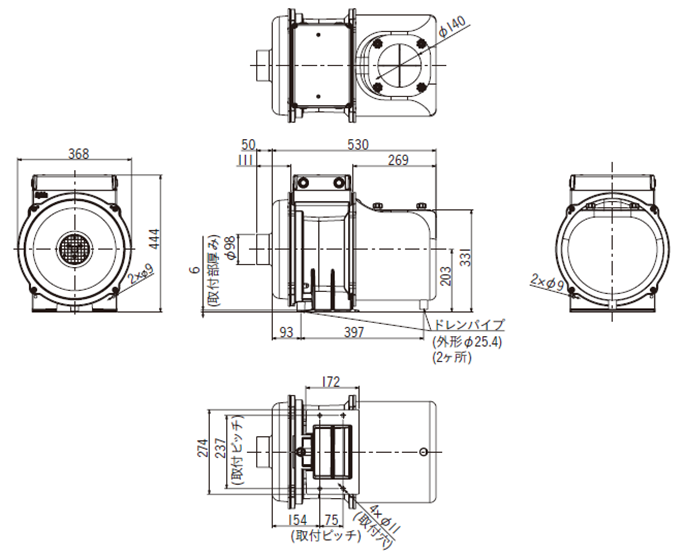 GME-S400-eco 外形図