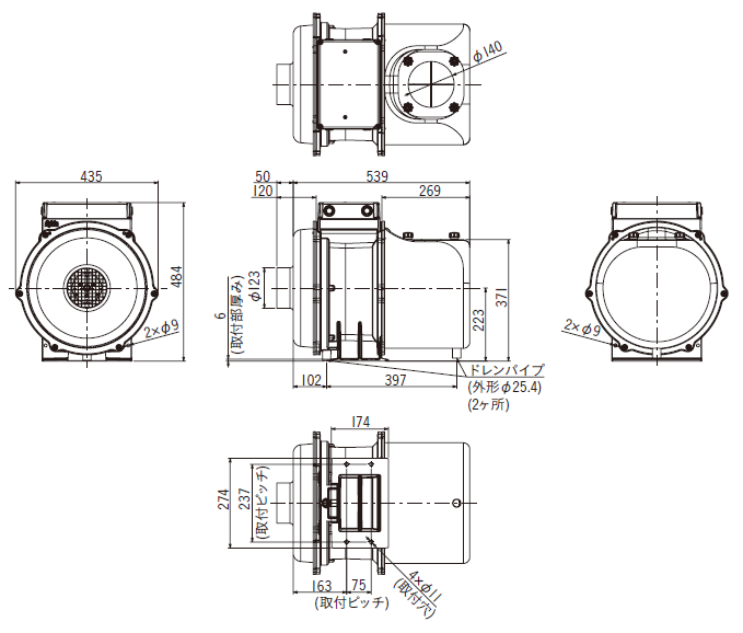 GME-S750-eco 外形図