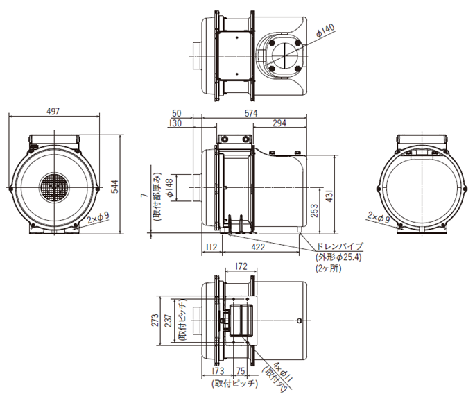 GME-S1500-Pro 外形図