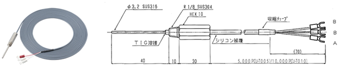 外部温度制御センサ　PCU-T005/PCU-T010