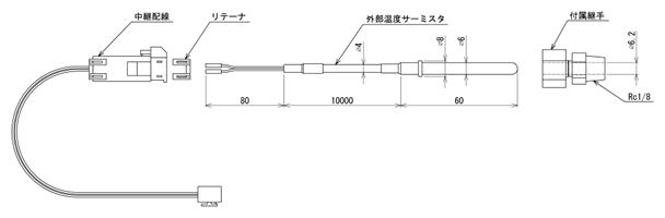 外部温度サーミスタ